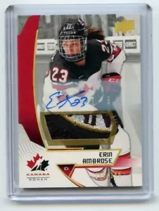 2019-20 Upper Deck Team Canada Juniors Premium Swatch Autographs #57 Ambrose - Foto 1 di 2