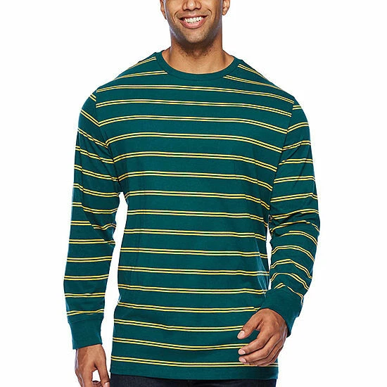 Camisa Pullover Foundry Para Hombre Grande y Alta Manga Larga 4XL Verde Amarillo Rayas NUEVA Foto 1 de 1