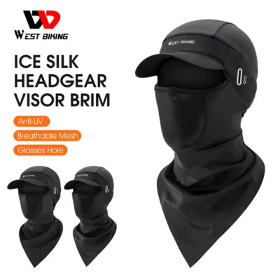 Летняя Велосипедная Шапка Лед Шелковая Анти-УФ Маска для Лица Велосипед Спорт Балаклава Шляпа Головной убор - Изображение 1 из 4