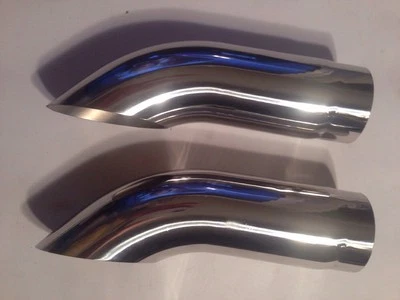 Puntas de escape Flo Pro de 2 1/4" de acero inoxidable - 2 piezas Foto 1 de 4