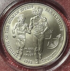 1995-D Olympic Games Paralympics Silver Dollar. PCGS MS-69. Free Shipping
