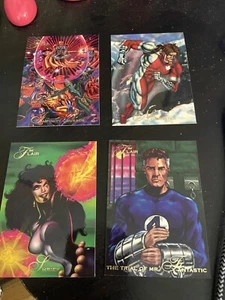 1994 Flair Marvel 7x Card Lot - Mr Fantastic, Invisible Woman, Green Goblin... - Picture 1 of 2