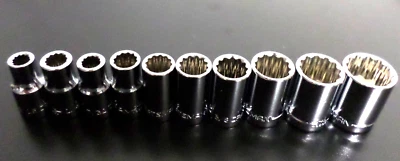 NEW Craftsman 10pc 1/4" Std. 12pt SAE Socket Set, 3/16-9/16", Chrome, Shallow - Image 1 of 2