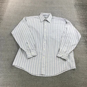 Liberty Of London Shirt Mens Medium 15.5 Button Up Blue White Stripe - Picture 1 of 8