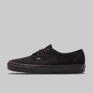 Vans Authentic Black Black Youth Canvas Skate Shoes Sneakers Kids Sizes - Picture 1 of 6