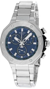 TISSOT T-Race CHRONO 45MM Quartz SS Blue Dial Men's Watch T141.417.11.041.00 - Picture 1 of 4