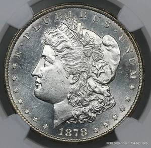 NEAR PROOF LIKE NGC MS62 1878-CC MORGAN SILVER DOLLAR $1 - SEE VIDEO PL   (BC01) - Picture 1 of 3