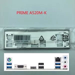 Original For Asus PRIME A520M-K Shield I/O IO Rear Baffle Backplate Motherboard - Picture 1 of 3
