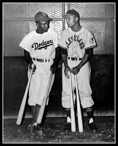 Jackie Robinson & Larry Doby Photo 8X10 - 1947 Season