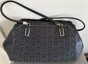 Coach Black Multi Section Purse Bag EUC - Picture 1 of 10