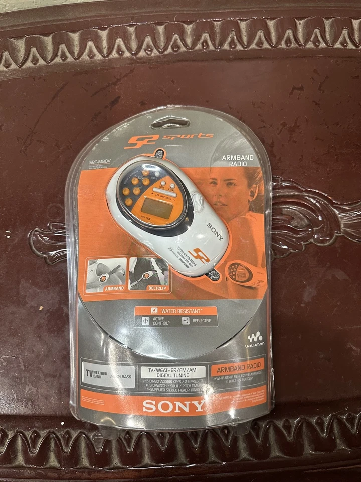 Sony S2 Sports SRF-M80V Armband Radio Walkman Headphones TV Weather FM/AM NEW - Image 1 of 4