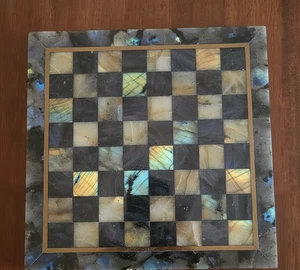Handmade Labradorite Chess Set | Luxury Crystal Stone Board Game | Unique Gifts - Picture 1 of 9