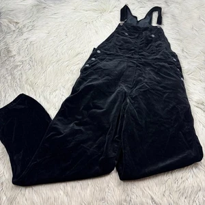 Mono de terciopelo negro vintage años 90 Y2K True Grit para mujer S pierna recta grunge - Imagen 1 de 9