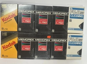 Memorex 6 Pack L-750 1 1/2-3-4 1/2 Video Cassette Tapes *NEW* 2 Kodak 2 Fuji  CL - Picture 1 of 5