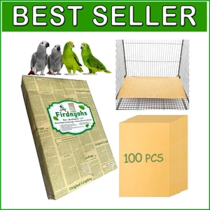 Light Brown Sea Sand Bird Cage Liners - 11x17 inches, 100 Pack for Easy Cleaning - Picture 1 of 9
