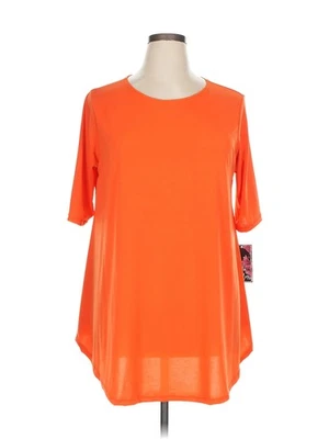 Vestido informal naranja Bella Flore para mujer 1X Plus Foto 1 de 4