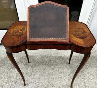 Antique FRENCH 19th C Louis XVI Louis XV Rosewood Satinwood Writing Table Desk - Image 1 of 4