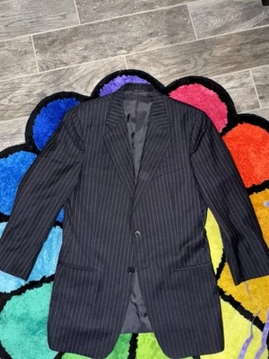 Giorgio Armani Collezioni Pinstriped Wool Blazer Made In Italy  - Изображение 1 из 4
