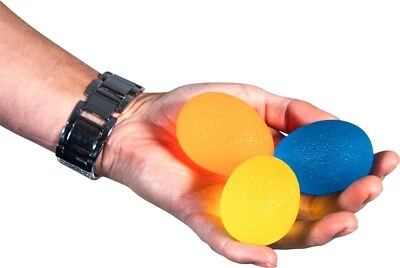 AIDAPT A pack of 3 oval shaped hand exercise and stress relief balls - Arthritis