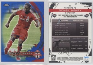 2014 Topps Chrome MLS Blue Refractor /99 Doneil Henry #92 Rookie RC