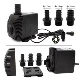 SpringbrunnenPumpe gartenbrunnen 1500l/h mit 3 LED Rings SET für Quellstein - Bild 1 von 12