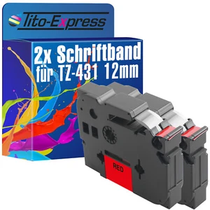 2x Schriftband für Brother TZe-431 P-Touch 1000 1000 BTS 1000 F 1005 BTS 1005 F - Afbeelding 1 van 2