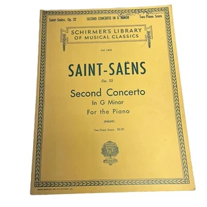 Segundo Concierto en sol menor de Saint Saens para piano volumen 1405 opus 22 partituras - Imagen 1 de 4