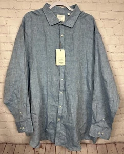 Murano Baird McNutt 100% Linen Long Sleeve button up shirt sz 3XB NWT $99 - Picture 1 of 8