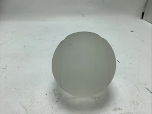 Frosted Crystal Glass Tennis Ball Paperweight 2.5" Diameter - Picture 1 of 7