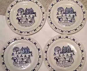 ❤️PLATO DE CENA AZUL PROVINCIAL METLOX POPPYTRAIL 3 Disponibles CERÁMICA CALIFORNIA❤️ - Imagen 1 de 2