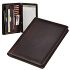 Schreibmappe Konferenzmappe Leder A4 dunkelbraun Mappe Orgamappe Verkaufsmappe