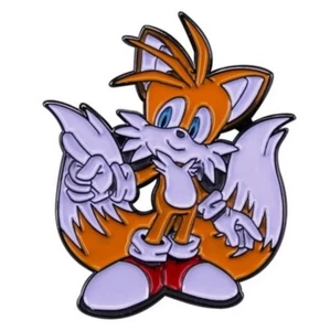Sonic The Hedgehog Game Tails Character Figure 1.25 Inches Tall Enamel Metal Pin - Picture 1 of 1