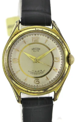 Arctos Elite 17 Rubis Kal. 1080 Vintage Herren Armbanduhr 50Jahre vergoldet - Bild 1 von 4