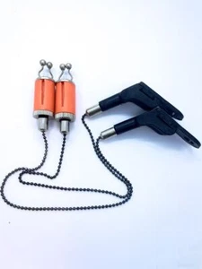 2x Orange Fluo Détecteurs de Touche avec Chaîne, Alarme, Échangeurs Bobine, 38cm - Photo 1/3