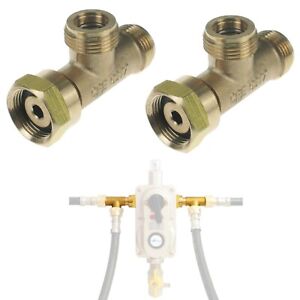 PACK OF 2 x W20 LP LPG PROPANE GAS BOTTLE PIGTAIL HOSE CONNECTOR T FITTING TEE