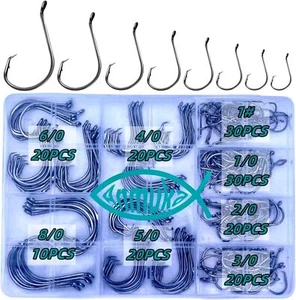 Circle Hooks Fishing Hooks 2X Strong 170PCS/Box|220PCS/Box Octopus Catfish Fi... - Picture 1 of 3