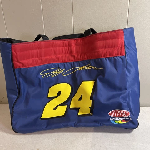 VINTAGE NASCAR Jeff Gordon #24 Beach Tote Bag 14" x 12" x 5" Cover