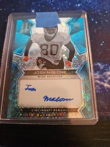 2017 SPECTRA NEON BLUE PRIZM #195 JOSH MALONE RC AUTO AUTOGRAPH 43/75 BENGALS - Picture 1 of 2