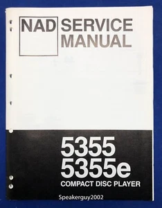 Original NAD 5355 5355e Compact Disk Player Service Manual - Bild 1 von 1