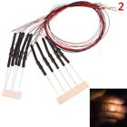 10Pcs 20cm t0603wm pre-soldered micro 0.1mm copper wired white smd led 0603