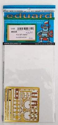 EDUARD 1:48 FOTOINCISIONI PER AEREO F/A - 18F  INTERIOR PER HASEGAWA  KIT  49334 - Immagine 1 di 2