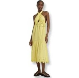 Island River Neu mit Etikett L gelb Sun Resort Neckholder Midikleid  - Bild 1 von 13