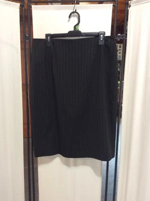 Larry Levine DRESSBARN женщин 14 черный значок полоски юбка назад молнии с подкладкой B70 - Изображение 1 из 4