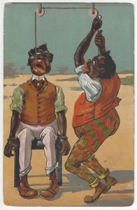 Cómic afroamericano negro de 1909 - Hombre de odontología médica tira del diente, dentista - Imagen 1 de 2