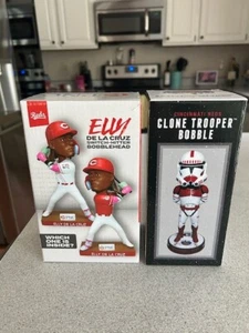 Elly De La Cruz Star Wars Clone Trooper cabeza bobble lote de 2 Cincinnati Reds SGA - Imagen 1 de 2