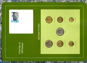 Coin Sets of All Nations Peru 1985-1988 UNC 5,1 Intis 1987 50 Centimos 1988 - Picture 1 of 5