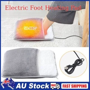 Washable Electric Heated Foot Warmer Winter Warm Feet Heating Pad Cushion Mats - Picture 1 of 12