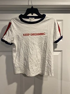 Forever 21 Women's Keep Dreaming Graphic Ringer Tee - Picture 1 of 3