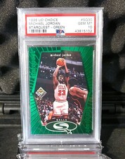 1998 Michael Jordan starquest green psa 10 top deck collector's choice #SQ30