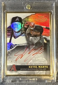 2020 Topps Gold Label Ketel Marte Auto /25 #GLA-KM Framed On-Card Red Ink - Picture 1 of 5
